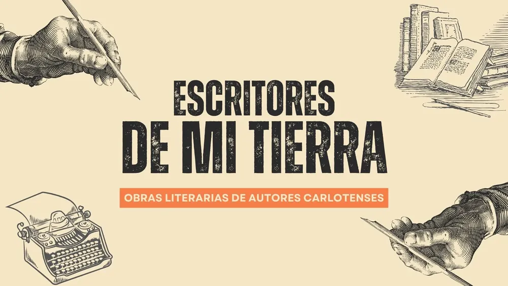 Presentación de historia de la literatura ilustrativo beige